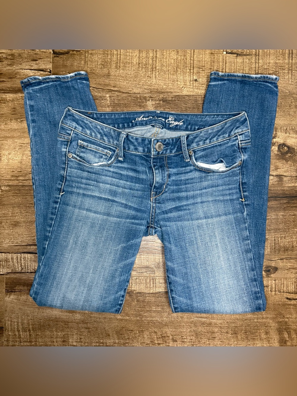 American Eagle Outfitters Women's Light Blue Skinny Jeans